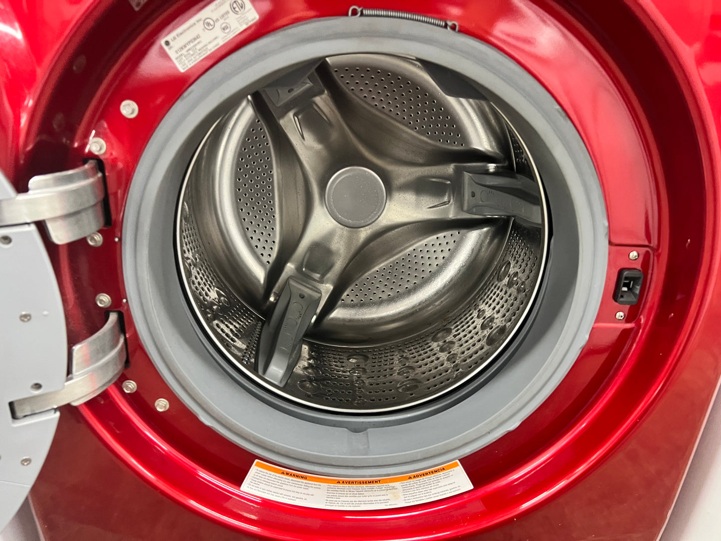 LG Front-Load 3.7 Cu. Ft. Washer and 7.3 Cu. Ft. Electric Dryer Set in Wild Cherry Red