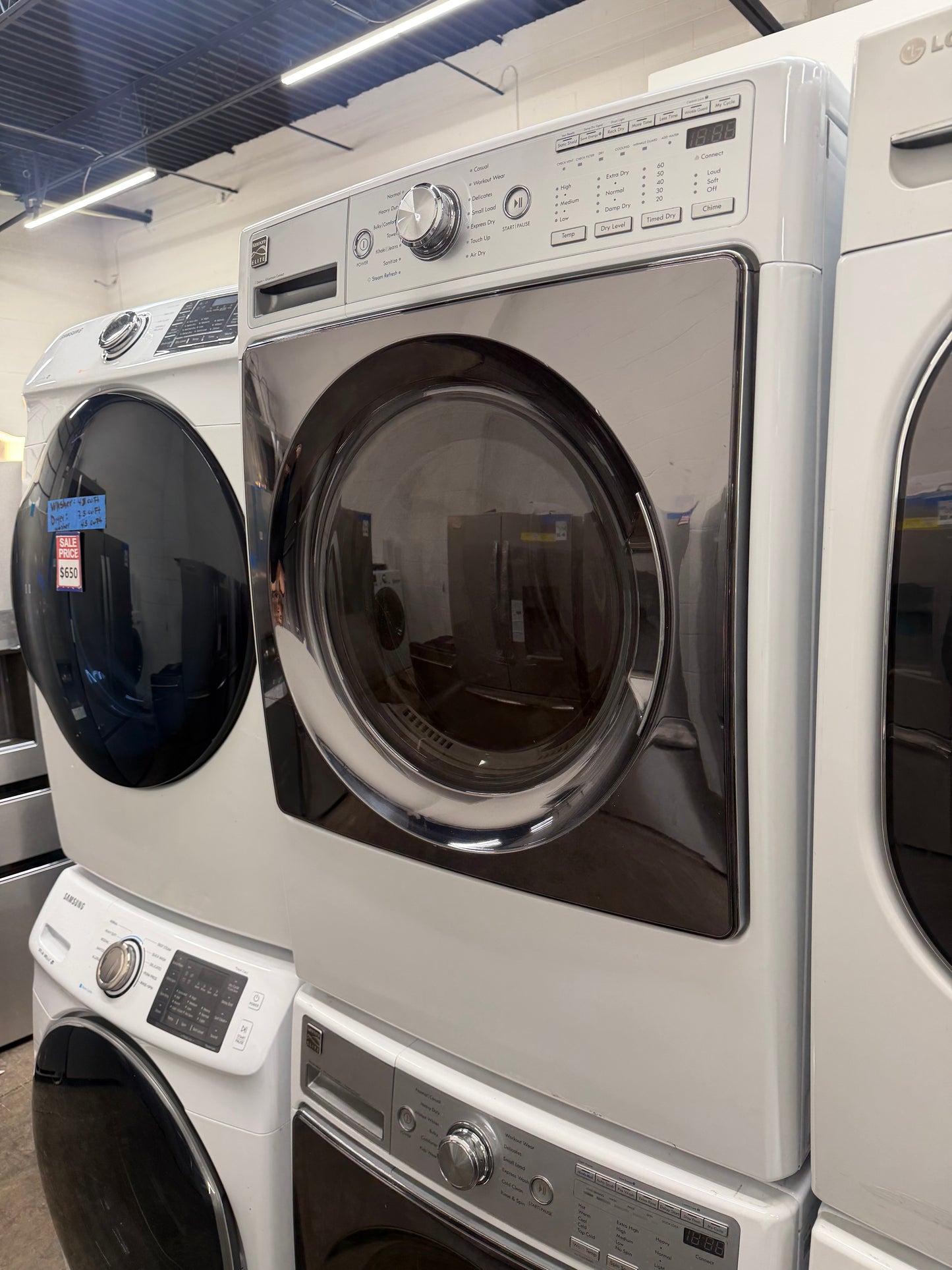 Kenmore 4.5cu/ft Front Load Washer and 7.3 Front Load Electric Dryer