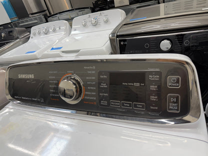 Samsung WA52M7750AW/A4 – 5.2 Cu. Ft. Top Load Washer and Samsung DVE52M7750W/A3 – 7.4 Cu. Ft. Electric Dryer