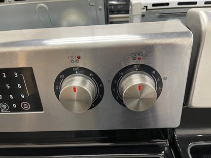 Samsung  FTQ352IWUX
30 Inch Freestanding Electric Range with 5 Elements Including Dual Burners, 5.9 cu. ft. 3-Fan True European Convection Oven, Steam/Self Cleaning, Proofing, Sabbath Mode and Warming Drawer