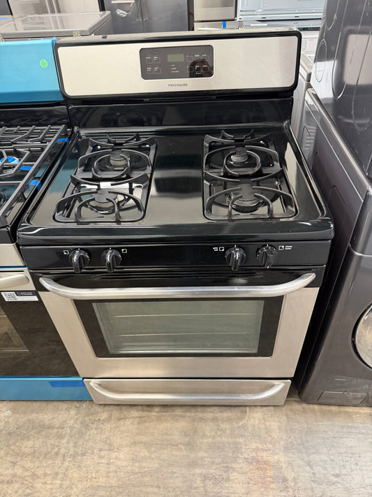 Frigidaire  FFGF3053LS
30 Inch Freestanding Gas Range with Quick Boil, Self-Clean, Storage Drawer, Simmer Burner, Ready-Select Controls and 5.0 cu. ft. Capacity