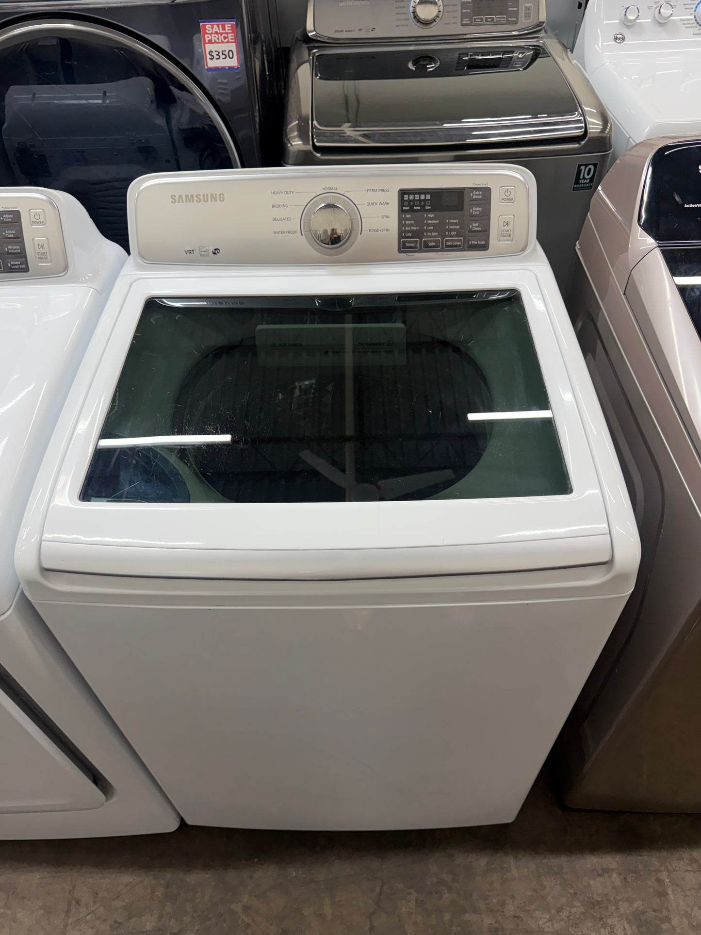 Samsung WA45H7000AW/A2 Top Load Washer – 4.5 Cu. Ft. And Samsung Electric Dryer – 7.4 Cu. Ft.