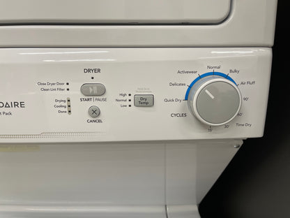 Frigidaire Quick Wash and Dry Cycle, Maxfill Wash Cycle Stacked Laundry Center with 3.9-cu ft Top Load Washer and Gas 5.6-cu ft Dryer