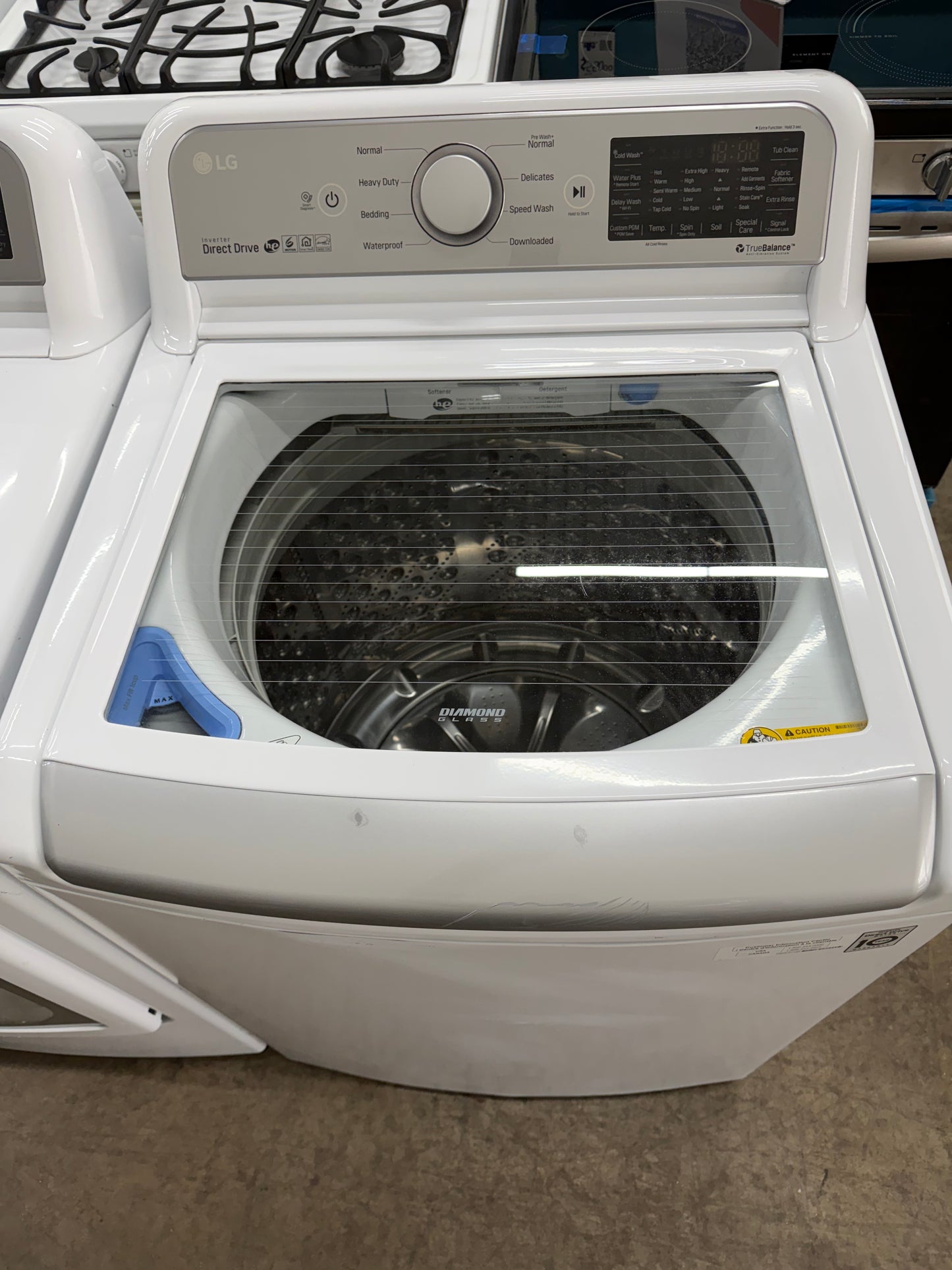 LG Top Load TurboWash 5.0 Cu. Ft. Washer and 7.3 Cu. Ft. EasyLoad Electric Dryer Set in White