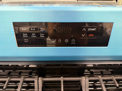 Frigidaire 30-in 5 Burners 5.1-cu ft Air Fry Convection Oven Freestanding Gas Range in Stainless Steel-Model #FCRG3083AS