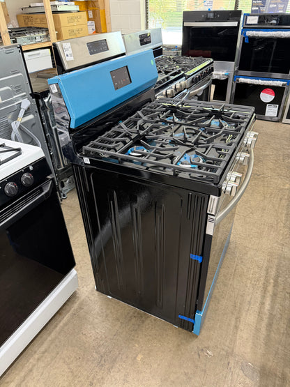 Frigidaire 30-in 5 Burners 5.1-cu ft Freestanding Gas Range in Stainless Steel-Model #FCRG3052BS