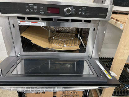 GE Profile  PT7800SHSS
30 Inch Combination Wall Oven with True European Convection, Meat Probe, Proof Mode, Warm Mode, 5.0 cu. ft. Capacity, 1.7 cu. ft. Microwave, Glass Touch Controls, GE Fits! Guarantee, and Self-Clean with Steam: Stainless Stee