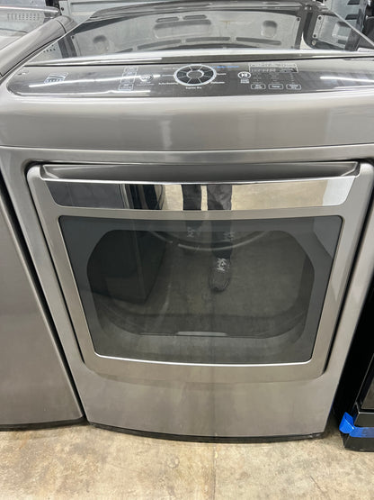 Kenmore Elite Top-Load 5.2 Cu. Ft. Washer and 7.3 Cu. Ft. Electric Dryer Set in Metallic Silver