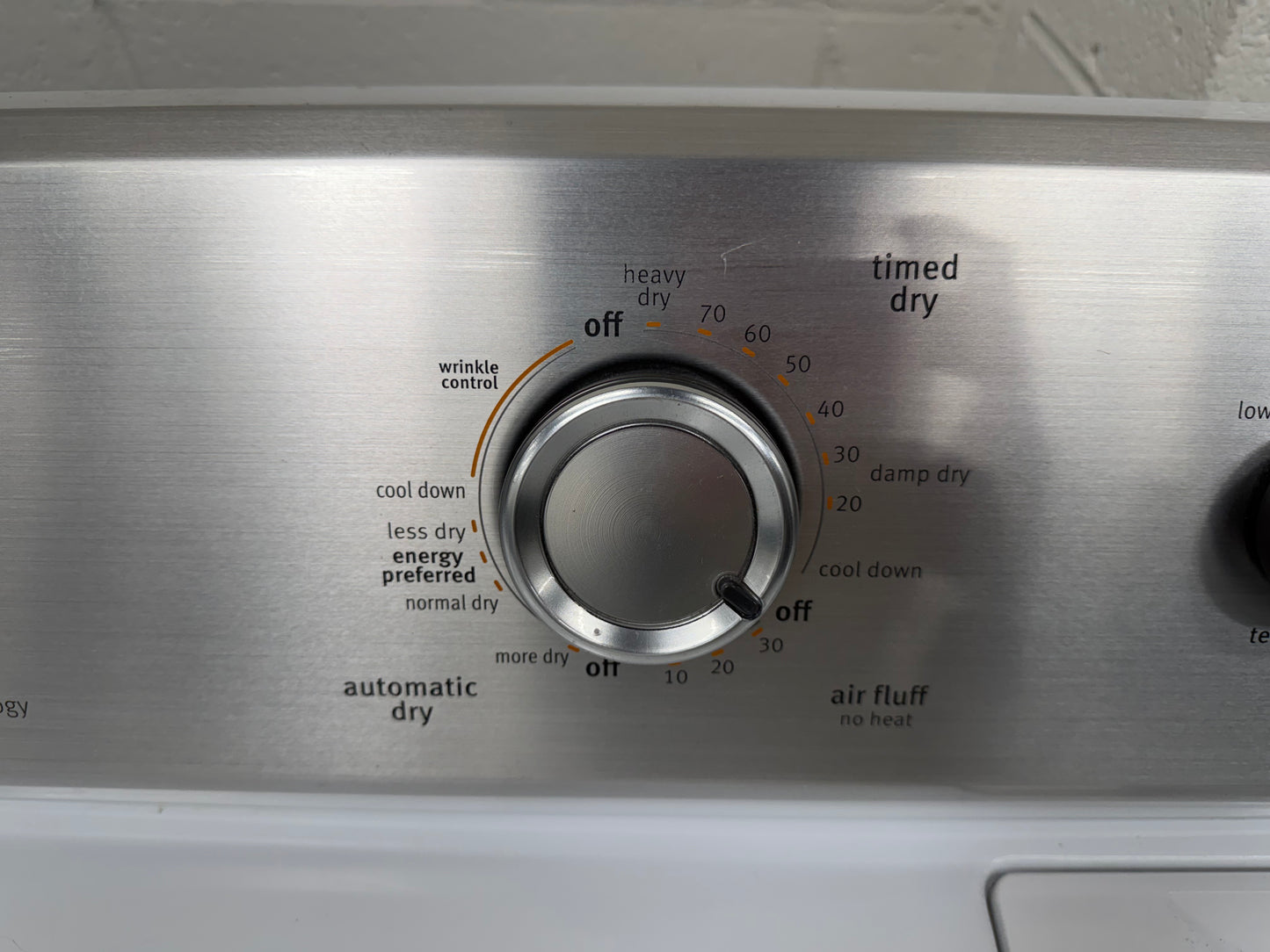 Whirlpool  WTW4957PW
28 Inch Top Load Washer with 3.9 Cu. Ft. and Maytag Centennial Series  MEDC300BW
29 Inch Electric Dryer with 7.0 cu. ft.