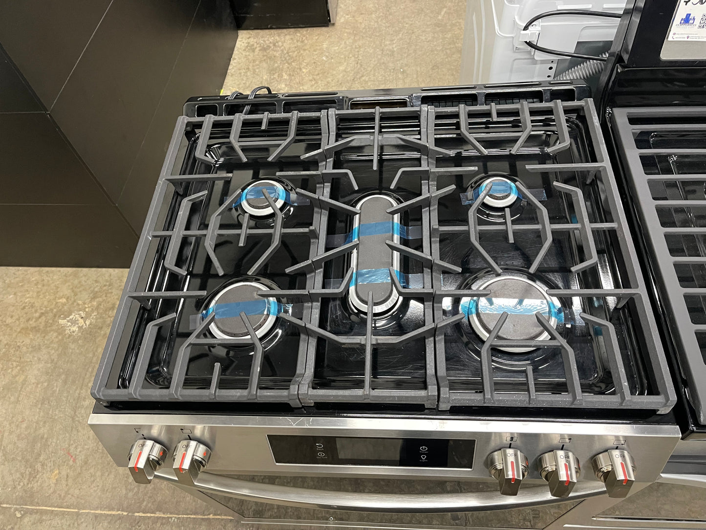 Frigidaire Gallery 30 in. 6 cu. ft. 5 Burner Slide-In Gas Range with Total Convection and Air Fry in Smudge Proof Stainless Steel-Model #GCFG3060BF