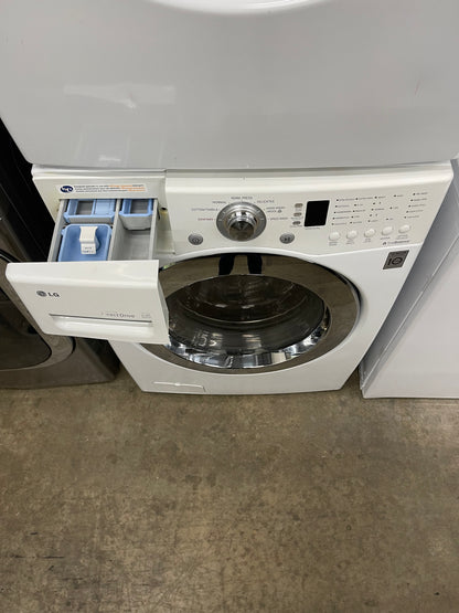 LG  WM2101HW
27 Inch Front-Load Washer with 4.0 cu. ft. And LG  DLE2101W
27 Inch Electric Dryer with 7.3 cu. ft.