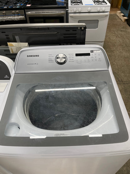Samsung  WA50R5200AW
27 Inch Top Load Washer with 5.0 Cu. Ft. Capacity, 10 Wash Cycles, Active WaterJet, EZ Access, Deep Fill, Smart Care, VRT Plus Technology, Quick Wash, and ENERGY STAR Certified: White