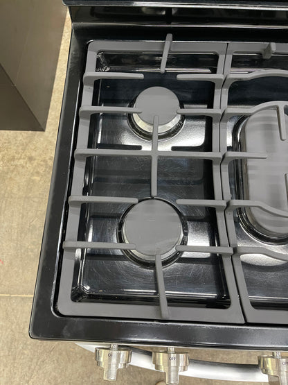 LG  LRG3061ST
30 Inch Gas Range with 20 Minute EasyClean ,Mode, Brilliant Blue Interior, Griddle Accessory, 5 Sealed Burners, 5.4 cu. ft. Oven and Storage Drawer: Stainless Steel