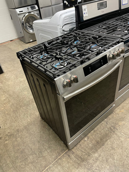 Frigidaire Gallery 30 in. 6 cu. ft. 5 Burner Slide-In Gas Range with Total Convection and Air Fry in Smudge Proof Stainless Steel-Model #GCFG3060BF