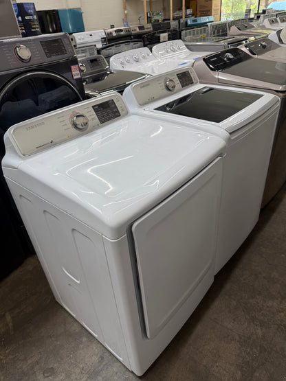 Samsung WA45H7000AW/A2 Top Load Washer – 4.5 Cu. Ft. And Samsung Electric Dryer – 7.4 Cu. Ft.