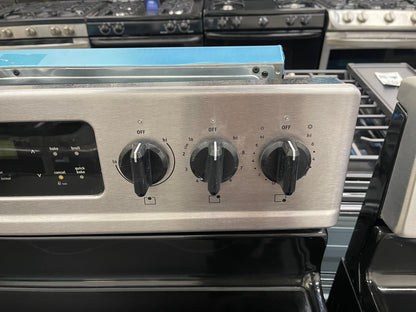 Frigidaire LGEF3043KF Gallery 30-in Glass Top 5 Elements 5.8-cu ft Self-Cleaning Freestanding Electric Range (Smudge-proof Stainless Steel)