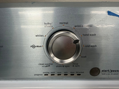 Whirlpool  WTW4957PW
28 Inch Top Load Washer with 3.9 Cu. Ft. and Maytag Centennial Series  MEDC300BW
29 Inch Electric Dryer with 7.0 cu. ft.