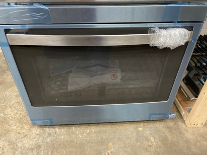 GE Profile  PT7800SHSS
30 Inch Combination Wall Oven with True European Convection, Meat Probe, Proof Mode, Warm Mode, 5.0 cu. ft. Capacity, 1.7 cu. ft. Microwave, Glass Touch Controls, GE Fits! Guarantee, and Self-Clean with Steam: Stainless Stee