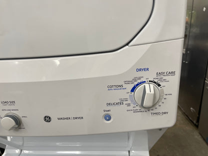 GE Spacemaker  GTUP270EMWW
27 Inch Electric Laundry Center with 3.3 cu. ft. Washer, 5.9 cu. ft. Dryer, 9 Wash Cycles, 4 Dry Cycles, Auto-Load Sensing and Cycle Status Lights