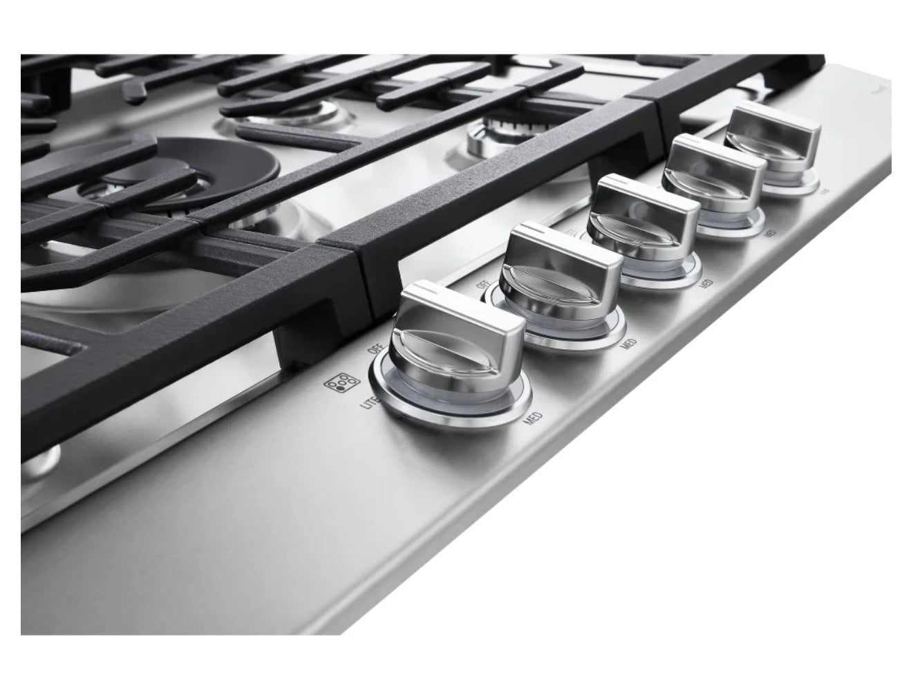 LG  CBGJ3027S
30 Inch Gas Smart Cooktop with 5 Sealed Burners, 22K Ultraheat Dual Burner, Cast Iron Griddle, EasyClean® Cooktop, ThinQ Technology and LED Knobs
