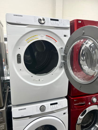 Samsung Stackable Front-Load HE 4.5 Cu. Ft. Washer and 7.5 Cu. Ft. Electric Dryer Set in White