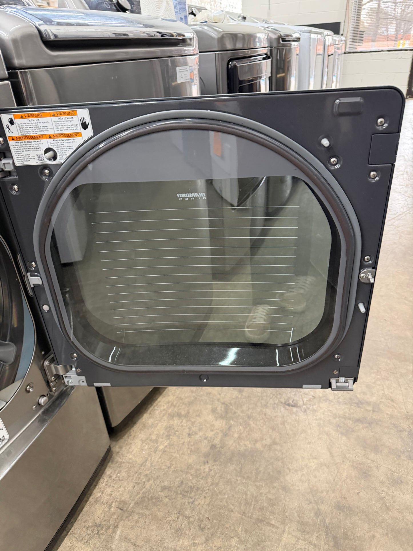 LG Top Load 5.5 Cu. Ft. Washer and 7.3 Cu. Ft. Electric Dryer Set in Black Stainless Steel