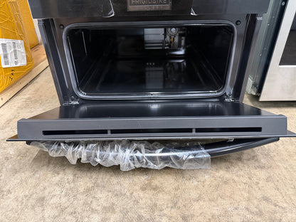 Frigidaire  GCWG2438AB
24 Inch Single Gas Wall Oven with 2.8 Cu.Ft. Capacity, Air Fry, True Convection, Steam Bake, Quick Preheat, Self Clean, Steam Roast, Touch Screen Control Panel, Sabbath Mode, and Star-K Certified: Black