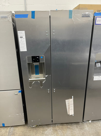 Frigidaire  PRSC2222AF
36 Inch Counter Depth Side by Side Refrigerator with 22.3 Cu. Ft. Capacity, EvenTemp Cooling, CrispSeal Plus Crisper, Door Alarm, Ice Maker, External Water Dispenser, PureAir Air Filter, Sabbath Mode, ADA Compliant, and Energy Sta