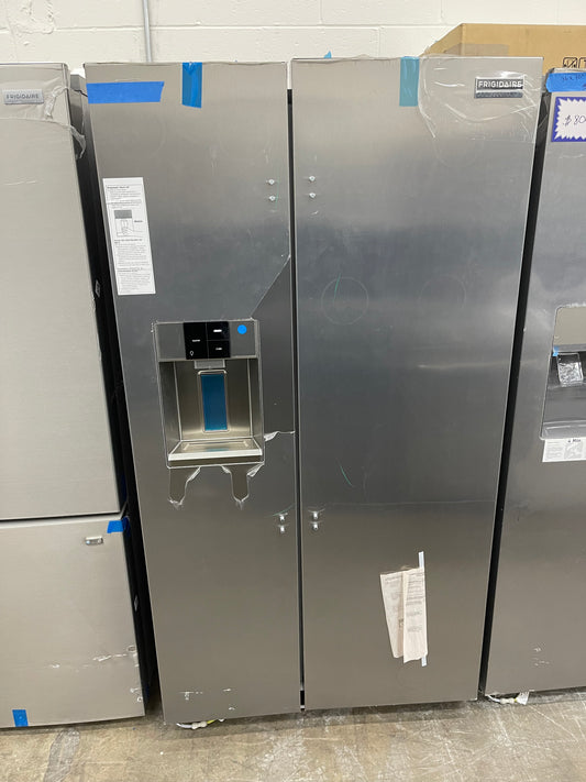 Frigidaire  PRSC2222AF
36 Inch Counter Depth Side by Side Refrigerator with 22.3 Cu. Ft. Capacity, EvenTemp Cooling, CrispSeal Plus Crisper, Door Alarm, Ice Maker, External Water Dispenser, PureAir Air Filter, Sabbath Mode, ADA Compliant, and Energy Sta