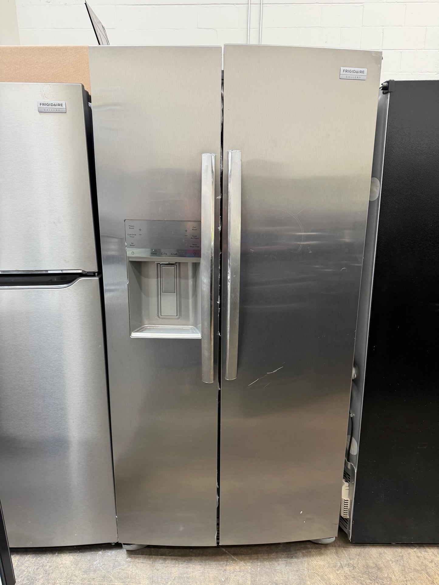Frigidaire Gallery 22.3 cu. ft. 33 in. Standard Depth Side by Side Refrigerator in Smudge-Proof Stainless Steel