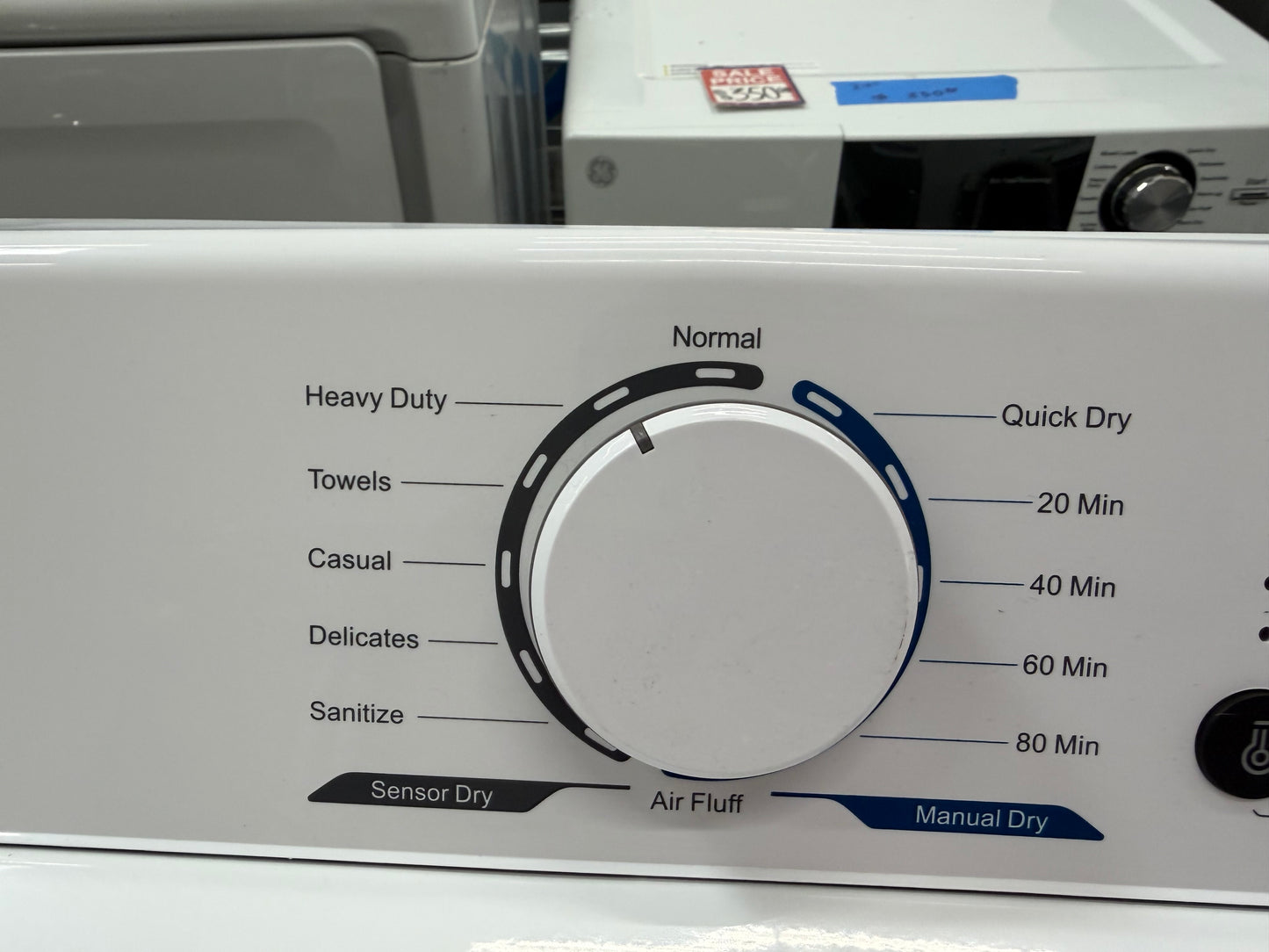 Insignia NS-TWM35W1 3.7 Cu. Ft. High Efficiency and Insignia- 6.7 Cu. Ft. Electric Dryer with Sensor Dry - White NS-TDRE67W1