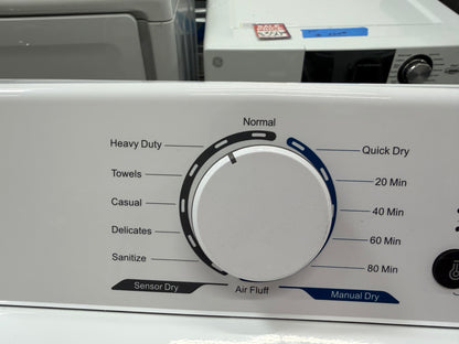 Insignia NS-TWM35W1 3.7 Cu. Ft. High Efficiency and Insignia- 6.7 Cu. Ft. Electric Dryer with Sensor Dry - White NS-TDRE67W1