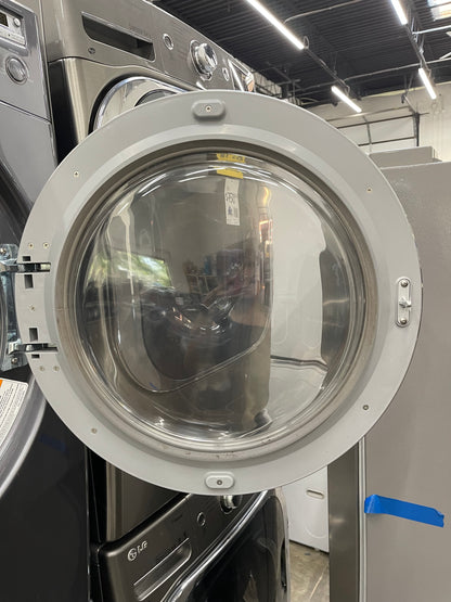 LG  WM2455HG
27 Inch Front-Load Washer with 4.2 cu. ft. Capacity and LG  DLE5955G
27 Inch Electric Dryer with 7.3 cu. ft. Capacity