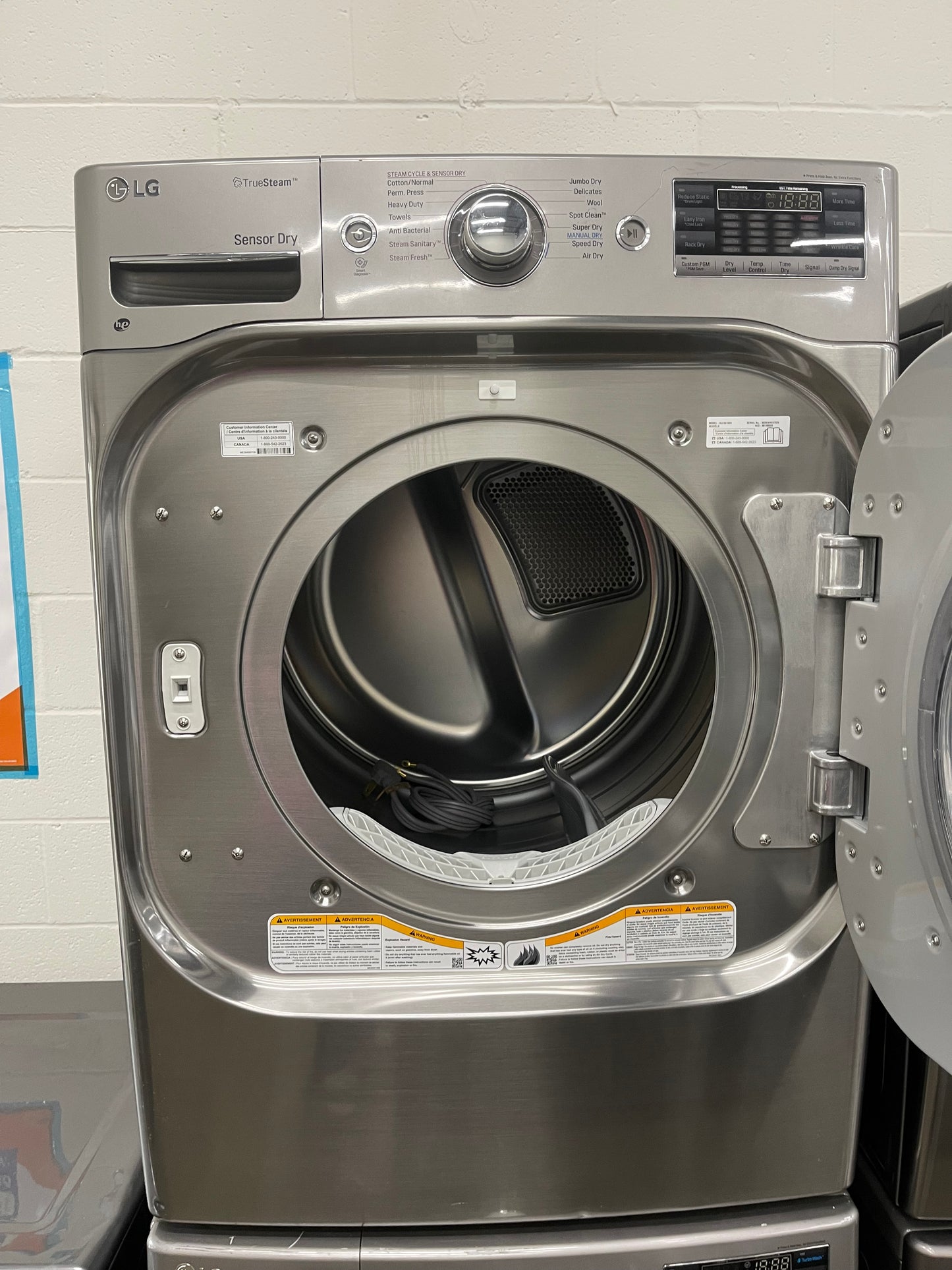 LG Mega Capacity Front Load Washer and Electric Dryer Set in Graphite Steel