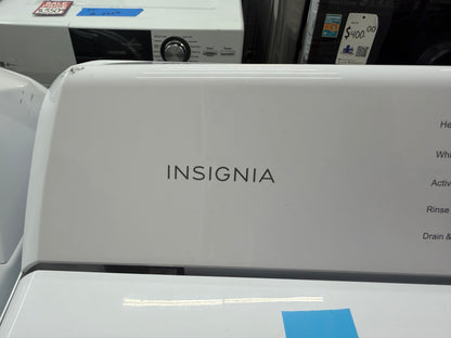 Insignia NS-TWM35W1 3.7 Cu. Ft. High Efficiency and Insignia- 6.7 Cu. Ft. Electric Dryer with Sensor Dry - White NS-TDRE67W1