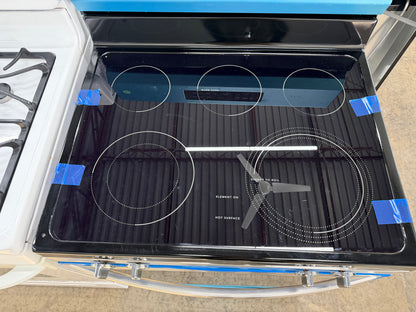 Frigidaire 30-in Glass Top 5 burners 5.3-cu ft Freestanding Electric Range ( Fingerprint Resistant Stainless Steel )
Model #FCRE306LAF