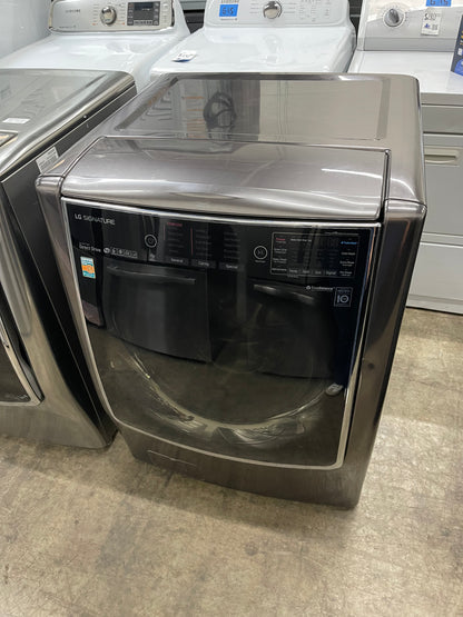 LG Signature TurboWash Series  WM9500HKA
30 Inch Front Load Smart Washer with 5.8 cu. ft. Capacity, LoDecibel Operation, TrueBalance System, SmartDiagnosis , ThinQTechnology, 14 Wash Cycles, Steam Cycle, Sanitize, TurboWash , Allergiene™, and ENERGY S