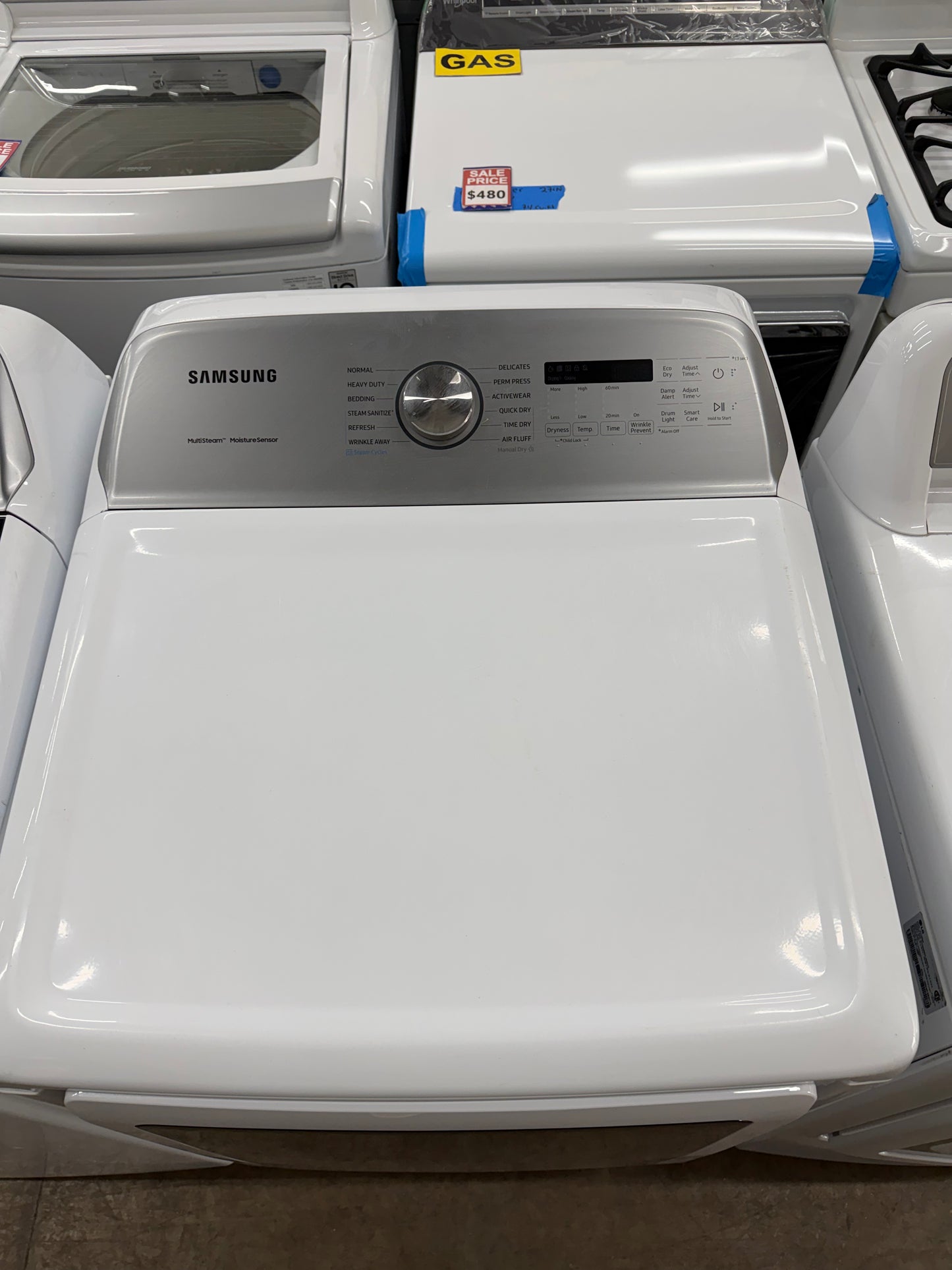 Samsung 5.4 cu. ft. Top Load Washer and 7.4 cu. ft. Electric Dryer