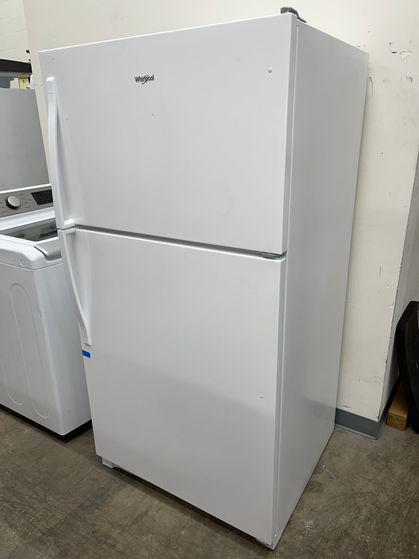 Whirlpool  WRT311FZDW
33 Inch Top Freezer Refrigerator with 20.5 Cu. Ft. Total Capacity, Frameless Glass Shelves, Flexi-Slide™ Bin, Humidity-Controlled Crispers, LED Lighting, Quiet Cooling, EZ Connect Ice Maker Kit Compatible, and ADA Compliant: White